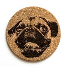laser engraved cork dog
