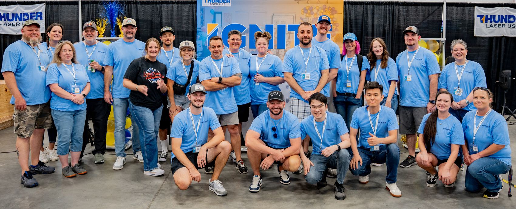 The Thunder Laser USA team at Ignite in Quitman, Texas