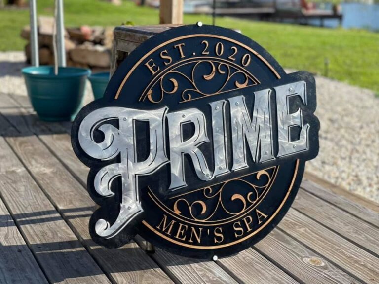 Layered business sign, made on a Thunder laser